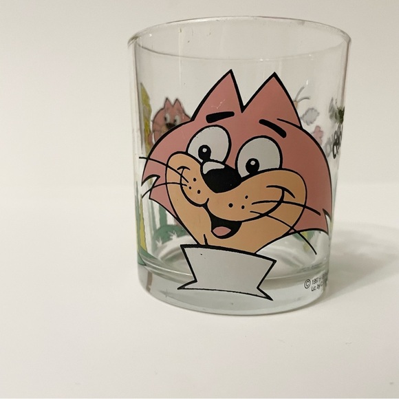 Vintage 1997 Choo Choo Cat Glass Cup Cartoon Top Cat Show - Picture 13 of 15